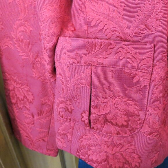 Talbots Red Blazer Double Breasted Peter Pan Collar Lined Size Petite Medium - Picture 5 of 11